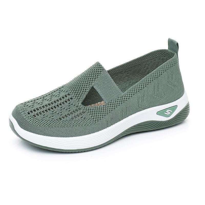 Flying woven women's shoes mother shoes cloth shoes soft-soled women's shoes middle-aged and elderly mother walking women's shoes summer mesh shoes