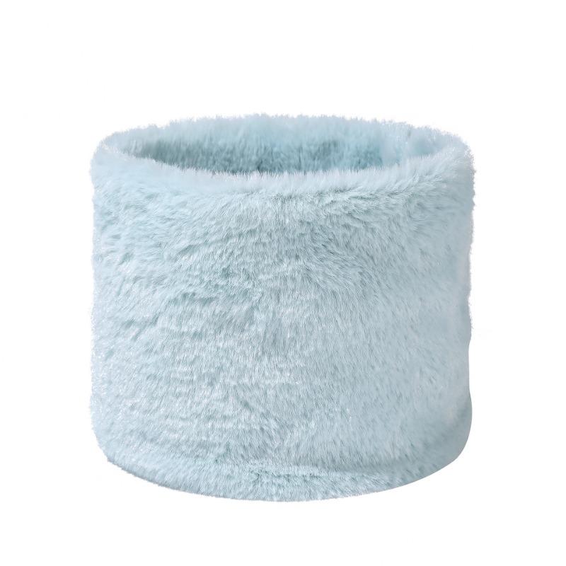 Autumn and Winter Velvet Thickened Single-ring Sleeve Elastic Scarf Men and Women Versatile Solid Color Windproof Neck Scarf