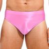 Glänzende High-Waist-Slips für Herren, einfarbig, mit elastischem Bund, Unterwäsche