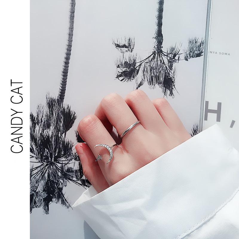 

женщины кристалл палец наклыка Кольца Набор для девочек Луна лотос Шарм Чешское кольцо Мода ювелирные изделия Подарок