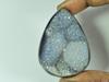 36X49X12MM Dyed Black Onyx Druzy Agate Pear Cabochon Loose Gemstone 143Cts. SK-4676