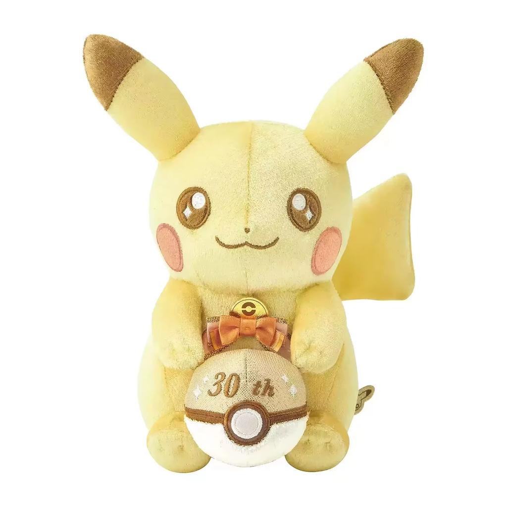 Hot Anime Pokemon Pikachu Plush 30Th Anniversary Same Style Pikachu Plush Kawaii Cute Soft Stuffed Plushie Doll Toy Gift