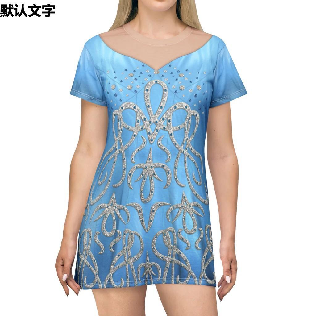 European Amazon Descendants Print Jumpsuit Halloween Character Cosplay Dress