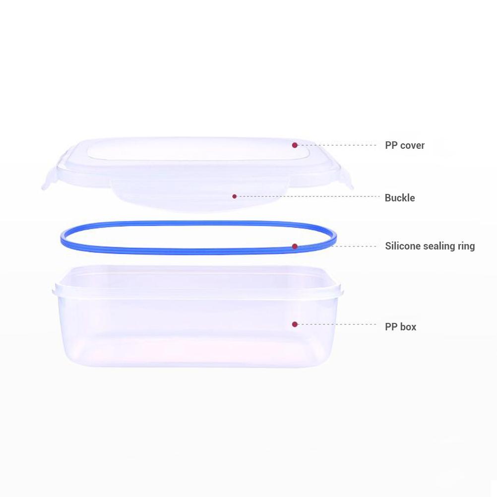 Large size (1300ml) kitchen storage box food container microwaveable lunch box bento box