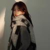 Women's High-Grade Mohair Braided Scarf - Korean Winter Shawl, Thick Plush, Warm Trend