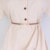 Adjustable Thin Waist Belt for Women Fashion Slimming Buckle Suit Dress Skirt Date and Office Use