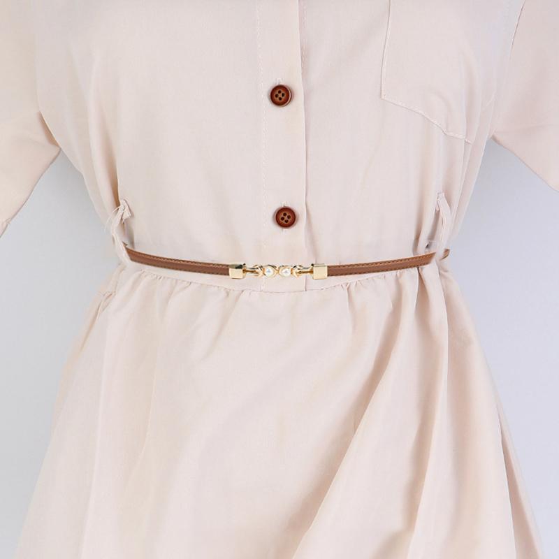 Adjustable Thin Waist Belt for Women Fashion Slimming Buckle Suit Dress Skirt Date and Office Use