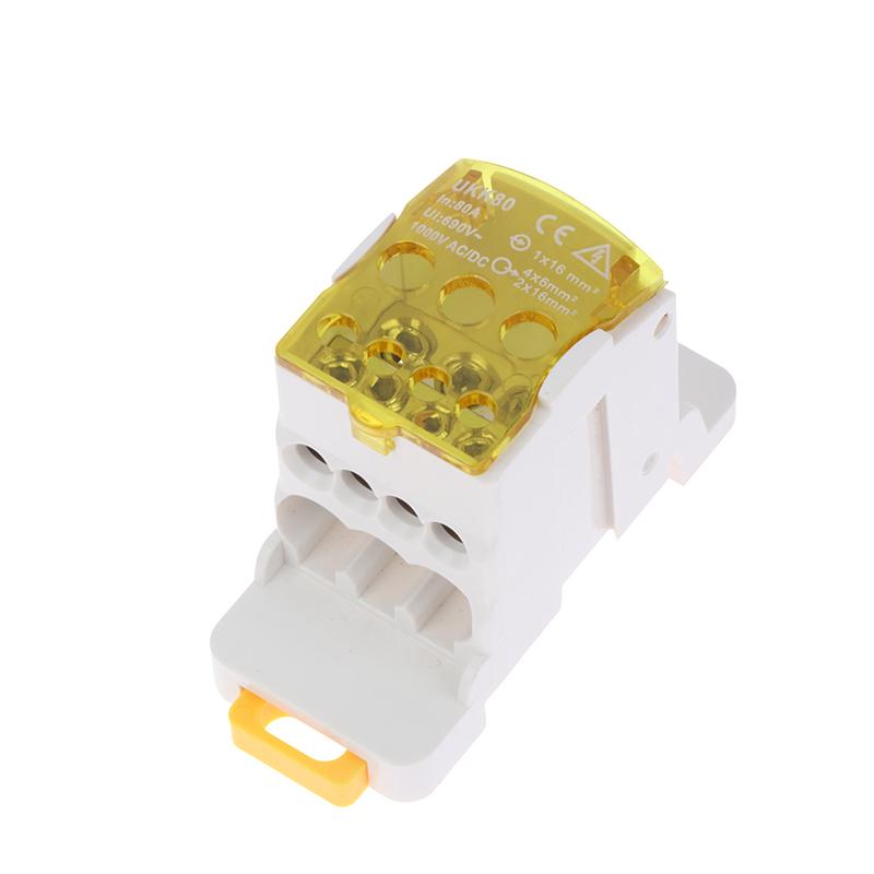 UKK80A Single-pole Splitter Box Large Current One Into Multiple Branch Line Terminal Rail Splitter 125A 160A 250A