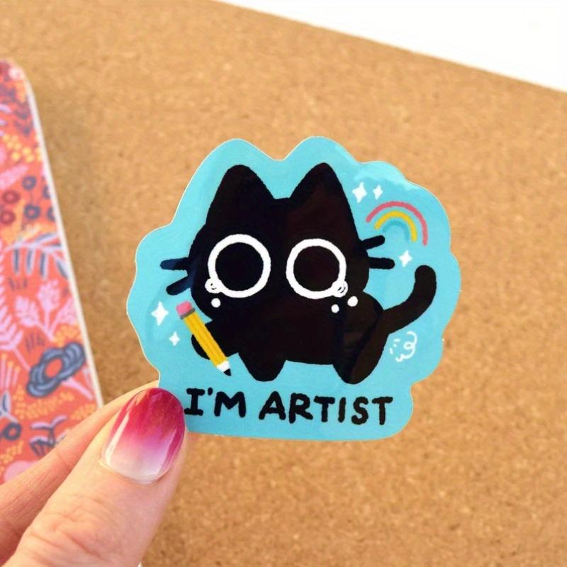 I'm Artist Scaredy Cat Funny Art Sticker