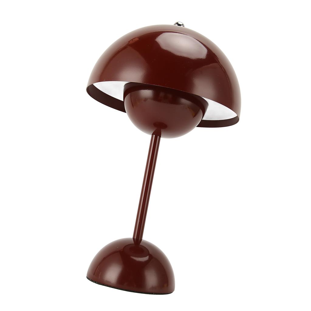 Mushroom Table Lamp 1800mAh LED 3 Lighting Modes USB Type C Stepless Dimming Touch Dimmable Small