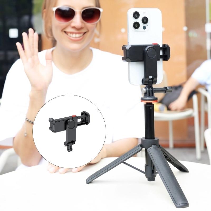 Expandable Phone Clamp for Action Camera Horizontal Vertical Adjustable Bracket Camera Accessories Microphone Light Mount