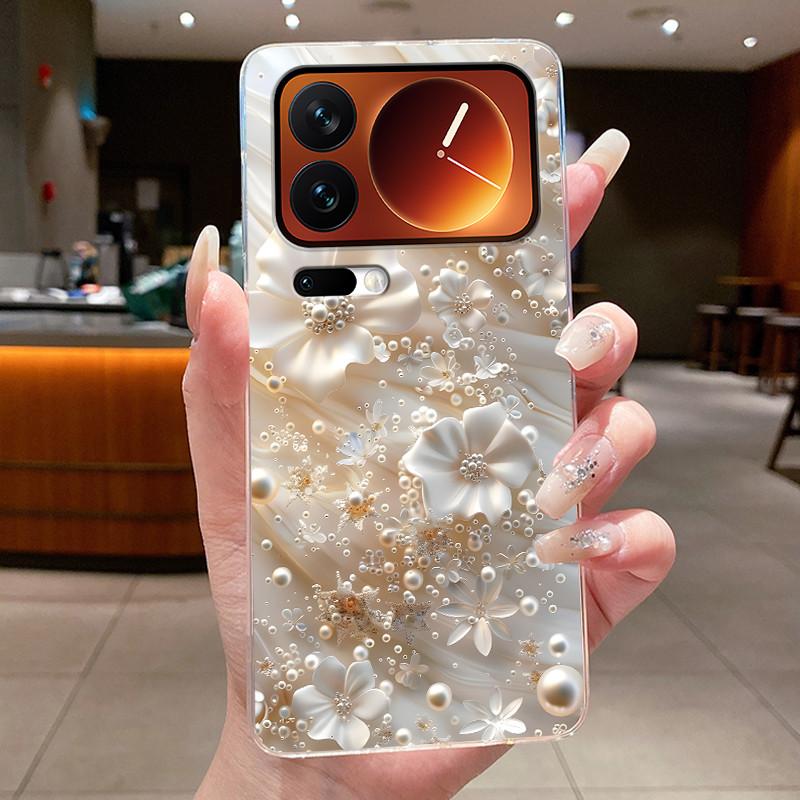 Casing For Xiaomi 17 Pro Max Mi 17 Pro Mi17 17Pro Phone Case Luxury Fashion Butterfly Flower Clear Soft TPU Silicone Back Cover