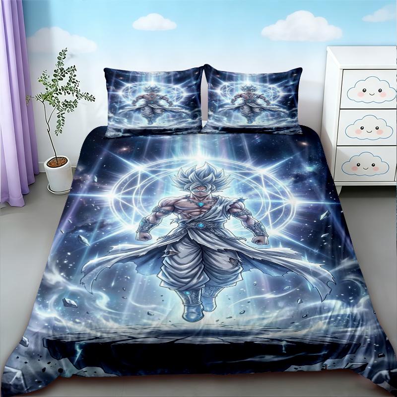 Kids Goku Duvet Cover Dragon Ball Bedding Set Soft And Comfortable For Bedroom Home Decor Queen King Size Boys Gifts