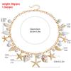 Hot Selling Monolayer Starfish Shell Pendant Hollow Out Alloy Waist Chain Beach Bikini Body Chain