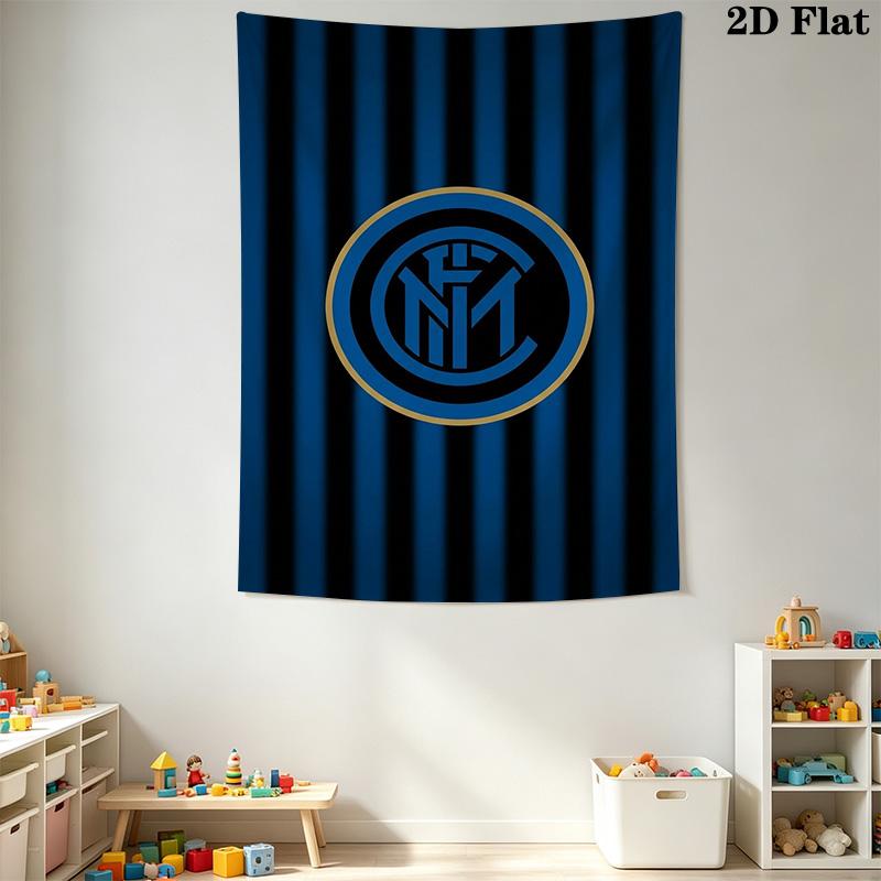 Inter Milan Iconic Crest Design Bedding 1 Duvet Cover 2 Pillowcase Without Core Christmas Birthday Gift Bedding Set