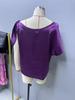 Women's Solid Color Satin One-Shoulder Pullover Shirt - Spring/Autumn