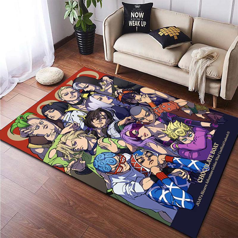 Jojo's Bizarre Adventure Carpet for Living room,Non Slip BATHROOM mat,Portable Lightweight Picnic Mat,bedroom Decor Rug