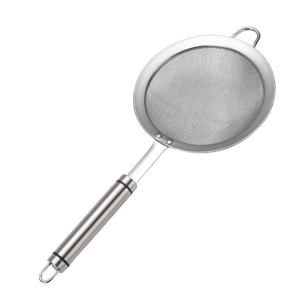 Stainless Steel Frosting Filter Ergonomic Handle Kitchen Colander Food Strainer  Soy Milk