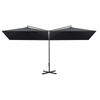 Double Cantilever Umbrella with Steel Pole 600 X 300 Cm Anthracite