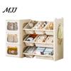 Bear Shape Toy Organizer Storage Boxes with Multi-Box Shelf Nursery Kids Bins And Bookshelf Hook for Bedroom Playroom Multi-Tier