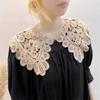 Crochet Fake Collar Cotton Shirt Collar Vintage Hollow Shawl  Blouse