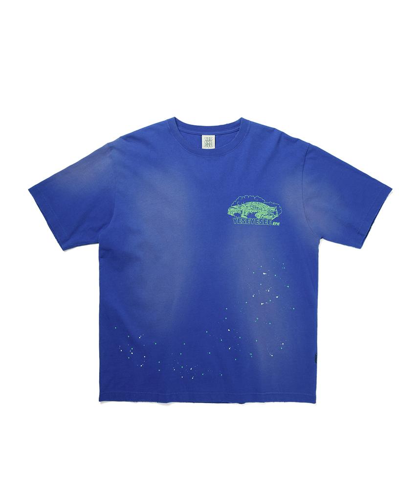 YESEYESEE Y.E.S Vintage Racing Tee Blue