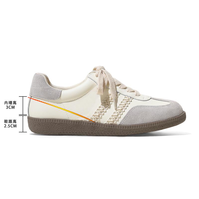 Su Yinyin same spot Dexun shoes retro lace edge cowhide sports Dexun casual shoes women's Forrest Gump shoes board shoes