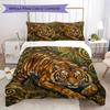 Majestic Tigers Art Pattern Bedding Uilt Set Uilt Cover Pillowcase Home Decoration Birthday Gift (1 * Duvet Cover + 2 * Pillowcase Without Core)