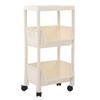 Compact Rolling Storage Organizer Large Capacity Mobile Utility Cart Movable Storage Book Shelves with Lockable Wheels