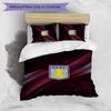 Aston Villa Football Printed 3PCS Bedding Set Breathable Duvet Cover with Pillowcases Decorative Bed Linen for Bedroom Home