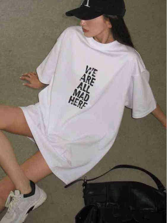 Plus Size Korean Style Loose Fit Summer T-Shirt for Women