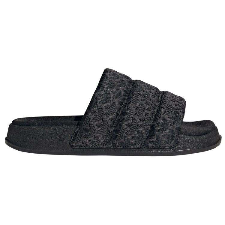Adidas Adilette Essential Slides Trefoil Monogram - Black Women Sneakers Core-Black IG7149
