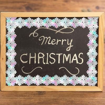Christmas Candy Border Decorative Sticker Self-Adhesive Christmas Tree Poster Border Stickers Winter Snowflake Christmas Bells