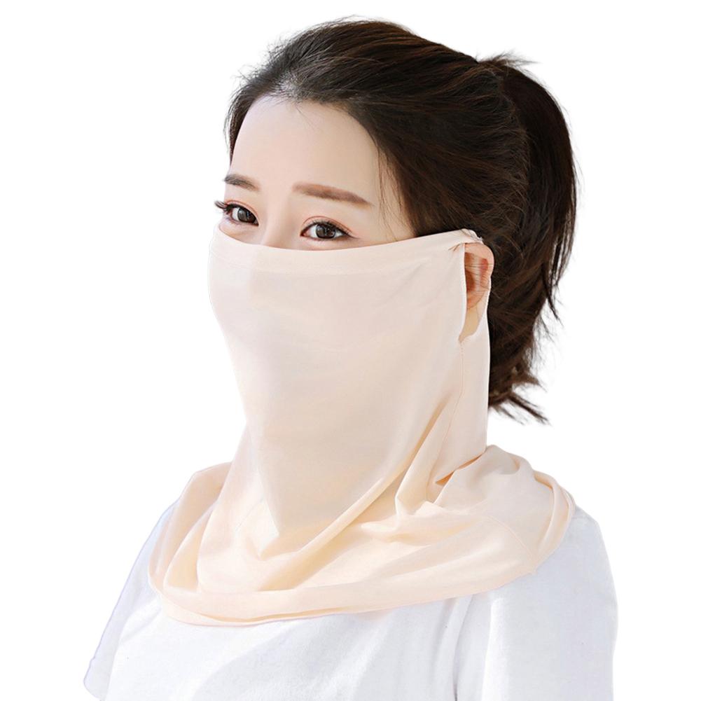 Unisex Face Mask Breathable Ice Silk Full Face Sun Protection Mask Anti Ultraviolet Thin Portable for Summer Outdoor Activities