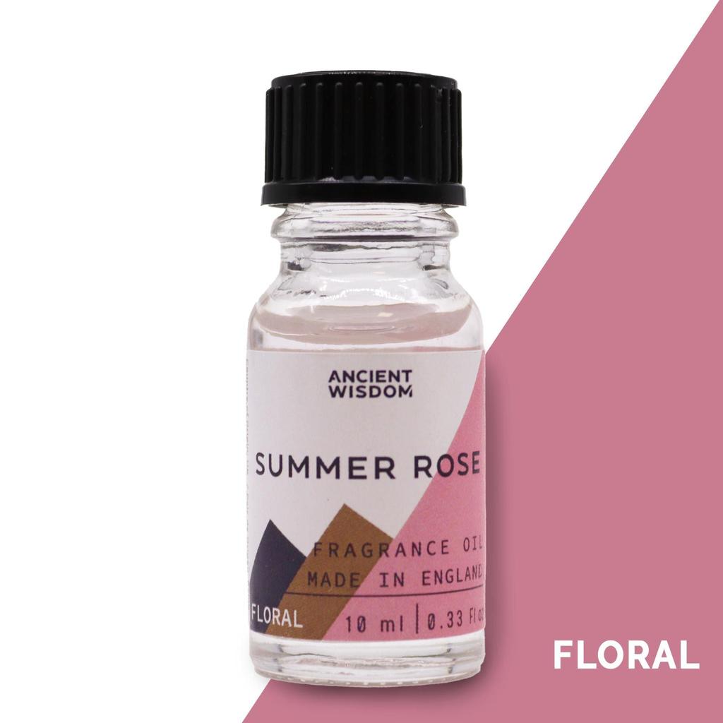 6x Rose Fragrance Oil Summer Rose 10ml