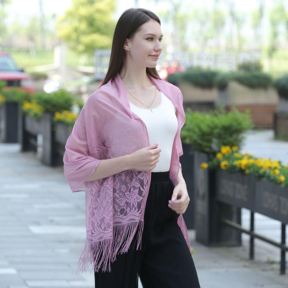 Shawl For Female Cheongsam Shawl Neckerchief Wraps Lace Scarf Bride Shawl Women Scarf Beach Yarn