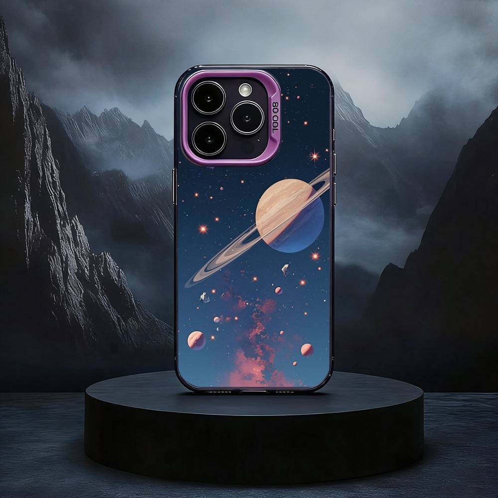 S-Space For Galaxy Art Black Candy Silver Phone Case Phone Case For iPhone17,16,15,14,13,12,11 Plus,Pro Max