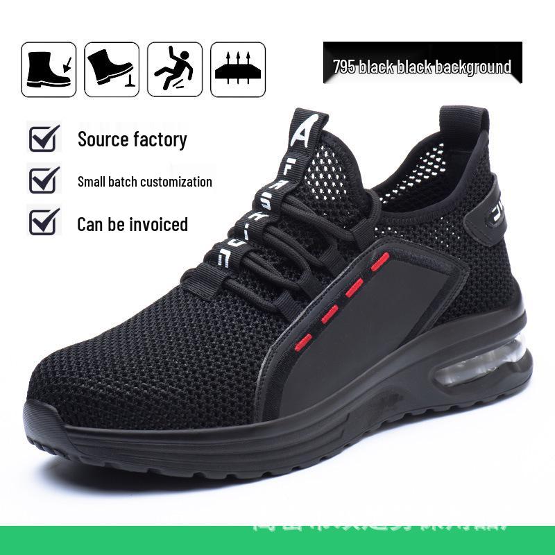 Męskie buty robocze ochronne Four Seasons: Odporny na zgniecenia, Odporny na przebicia, Wodoodporny, Lekki, Antypoślizgowy.