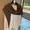 Solid Color Triangular Scarf, Brushed Shawl, Oversized Outer Layer, Autumn and Winter Korean Warm Triangular Scarf, Knitted Scarf