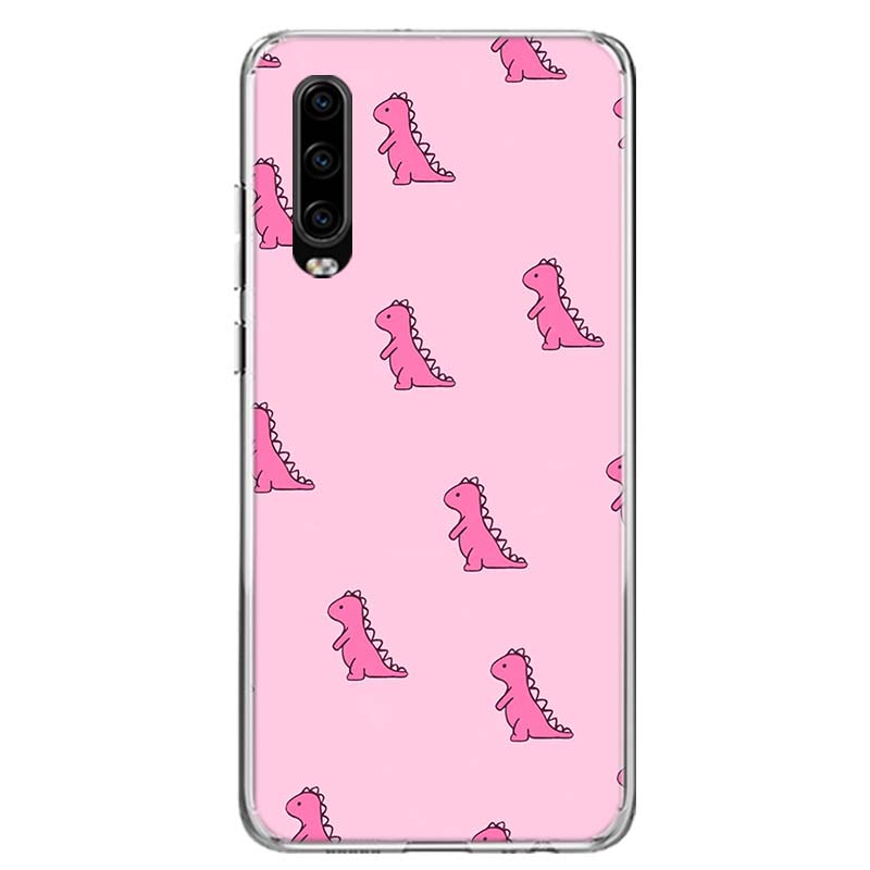 Cute Dinosaur Baby Fashion Cover Phone Case For Huawei P30 P20 P10 P40 P50 Pro Mate 20 40 30 10 Lite Popular Fundas Art Gift
