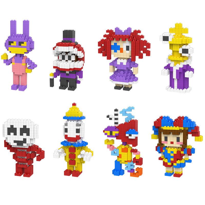 Mini panenka Magický digitální cirkus Pomni Jax Kane hračka stavebnicová dekorace dárek Cirkusová akční figurka ze stavebnice ruční hračka