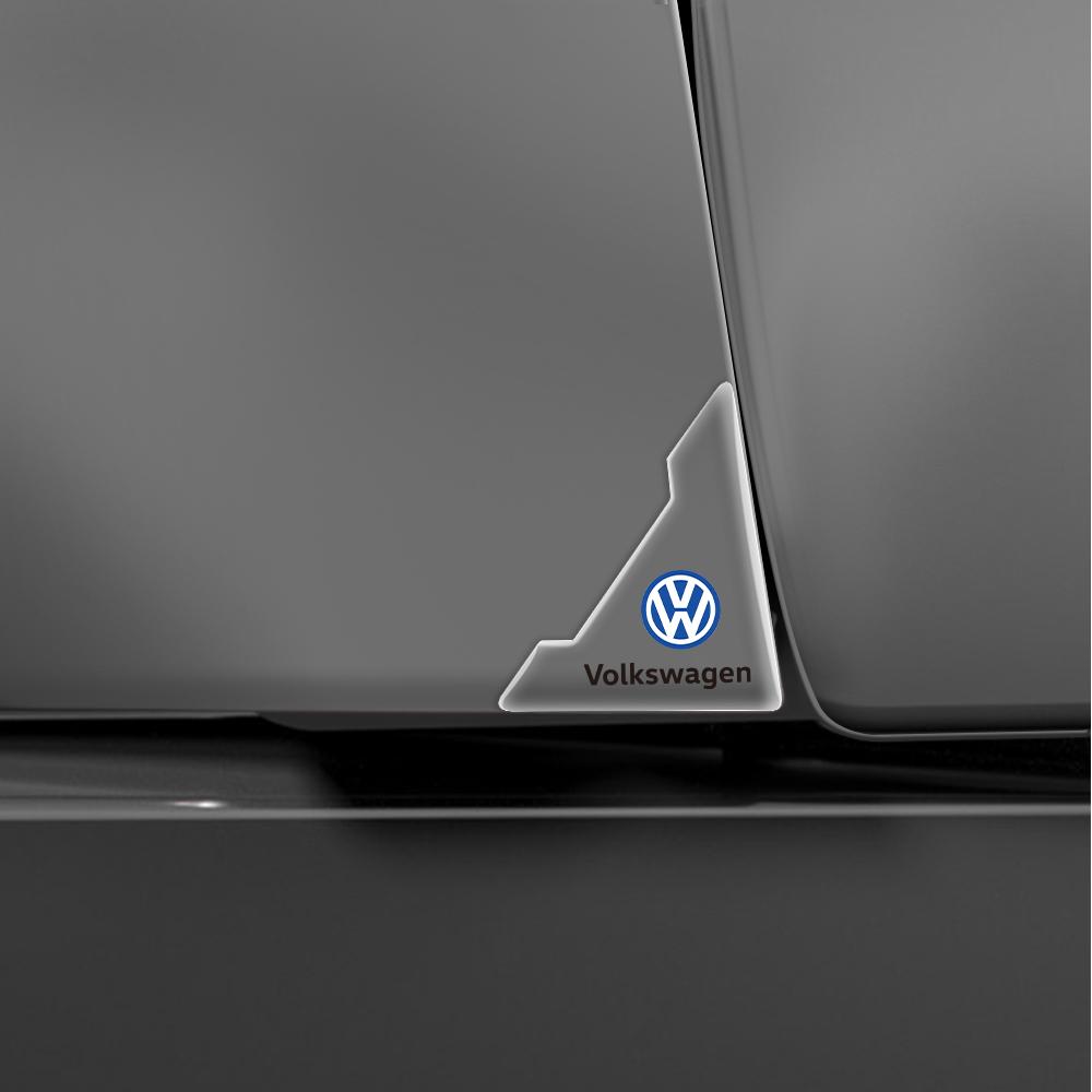 RUNTB1 2pcs Transparent Door Corner Anti-collision Protector Stickers For VW Jetta Golf Beetle CC EOS GTI MK4 Volkswagen Accessories