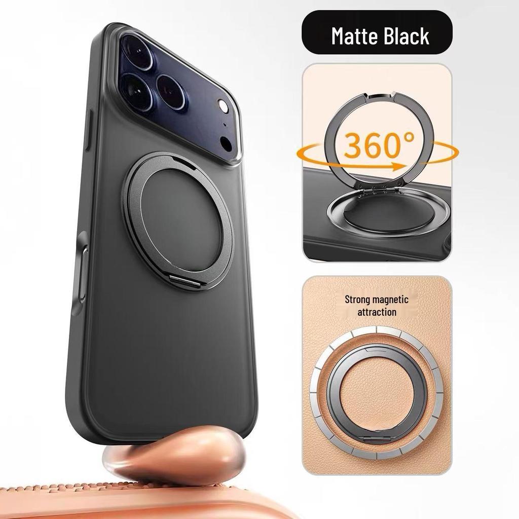 iPhone 17 Pro Case: 360° Rotating Magnetic, Transparent, Full Coverage, Anti-Drop Shell