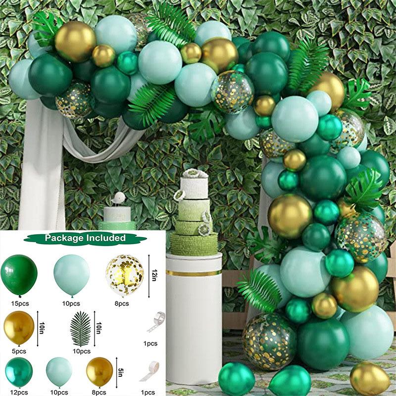 Green Jungle Series Balloon Birthday Party Arch Balloon Set Decoration Balloon Chain
