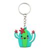 2pcs PVC Key Chain Cactus Hat Hot Dog Horse Guitar Sand Hammer Keychain Metal Pendant Gift