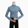Sweater Women's Base Slim Fit Rolled Edge Half High Neck Long Sleeved Pullover Knitted Sweater