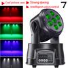 1/4PCS Moving Head Stage Lights 7x10W RGB Disco DMX Laser Bar Party Dance Birthday Wedding Christma Effect Lamp Sound Control
