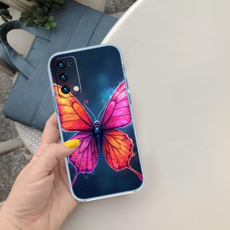 LO26 Colorful Butterfly Soft Shell Transparent Phone Case for Samsung Galaxy A04 A04S A14 A23 A34 A54 M23 M33 M52 M53