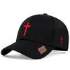 Unisex Cross Embroidery American Flag Label Baseball Caps Adjustable Casual Hats Spring and Autumn Outdoor Sunscreen Hat