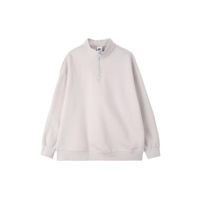 Sportswear Tech Fleece Half-Zip Stand Collar Sweatshirt Women Tops Light-Iron-Ore Gray HF5175-012